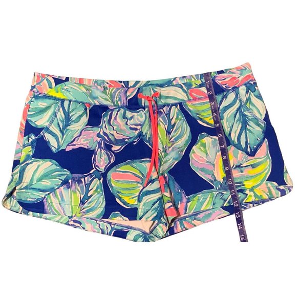 Lilly Pulitzer Luxletic Multicolor Pull Up Shorts RN 88189 Size XL - Picture 4 of 6